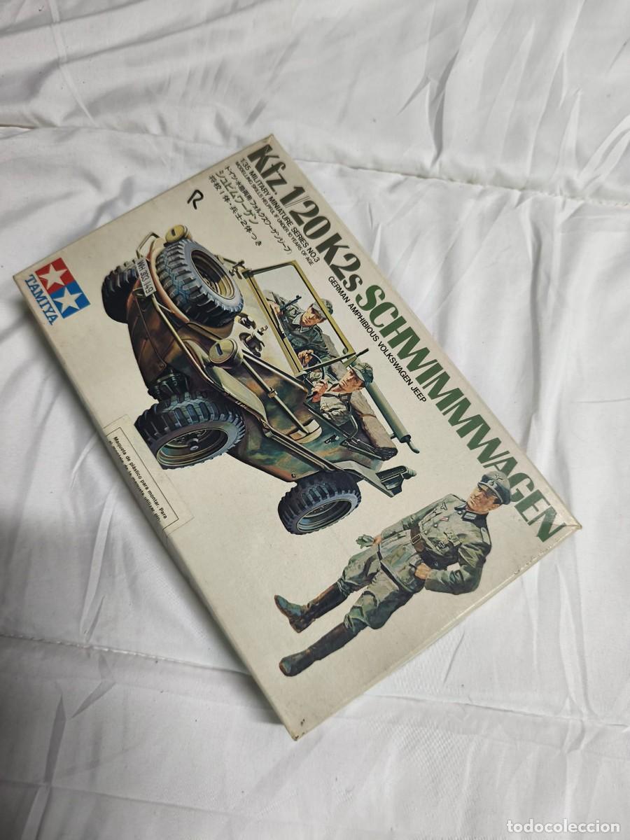 Maquetas: Tamiya . Military miniature 1970 . Maqueta . Kfz.1/20 K2s Schwimmwagen . escala 1:35