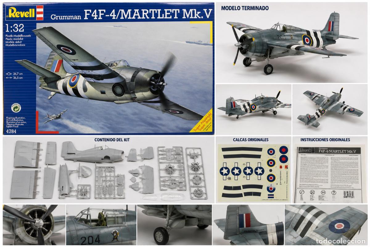 Maquetas: MAQUETA REVELL 4784 GRUMMAN F4F-4 MARTLET MK.V ESCALA 1/32