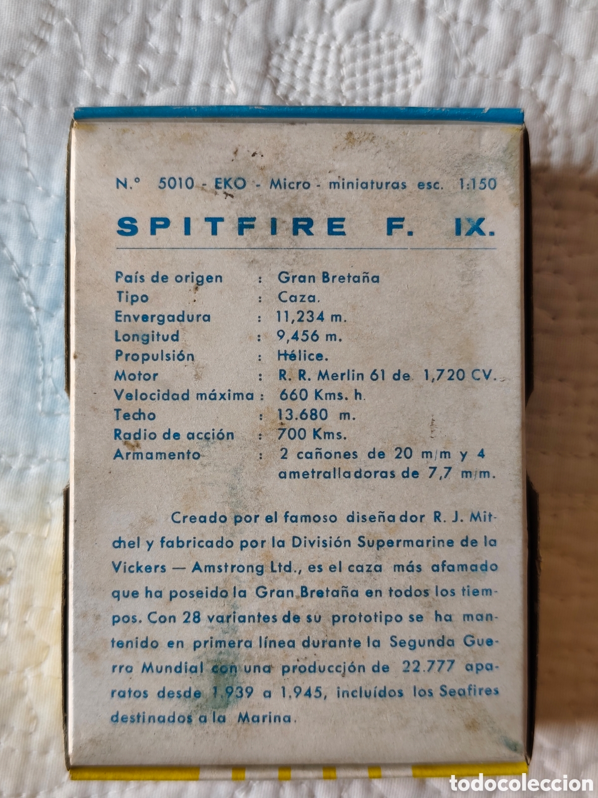 Maquetas: Maqueta Eko Spitfire F IX con caja ref 5010 - Foto 4
