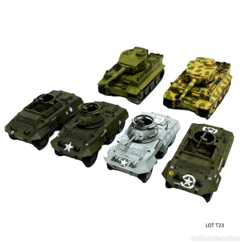 Maquetas: 6 TANQUES IIGM 1:72. Hobby Master M8 Greyhound Armored Car, 2 tanques alemanes Tiger I (Salvat 1:87)