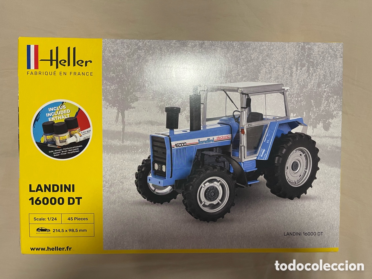Maquetas: LANDINI 16000 DT 1:24 HELLER Maqueta tractor agr&iacute;cola carro remolque