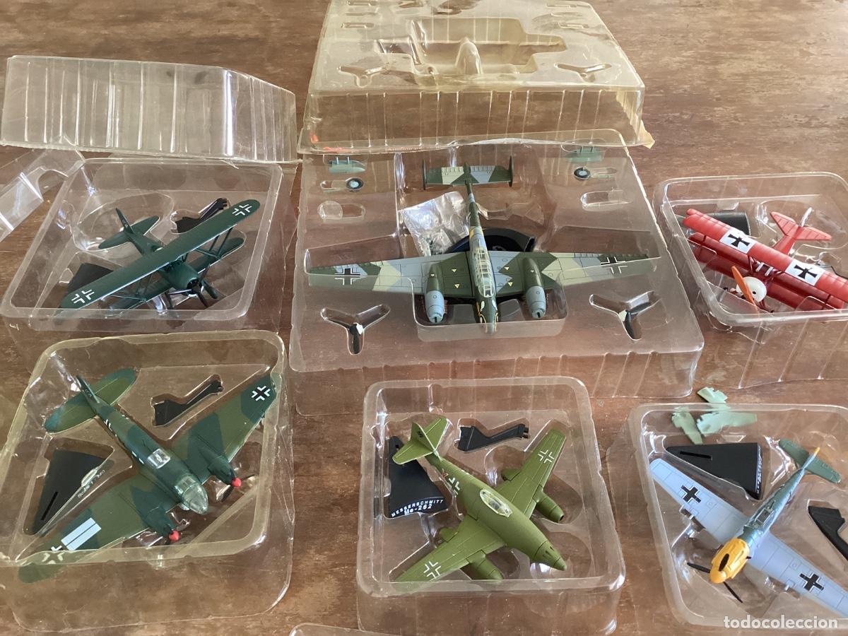 Maquetas: LOTE 6 MAQUETAS AVIONES EN COMBATE ALEMANES.