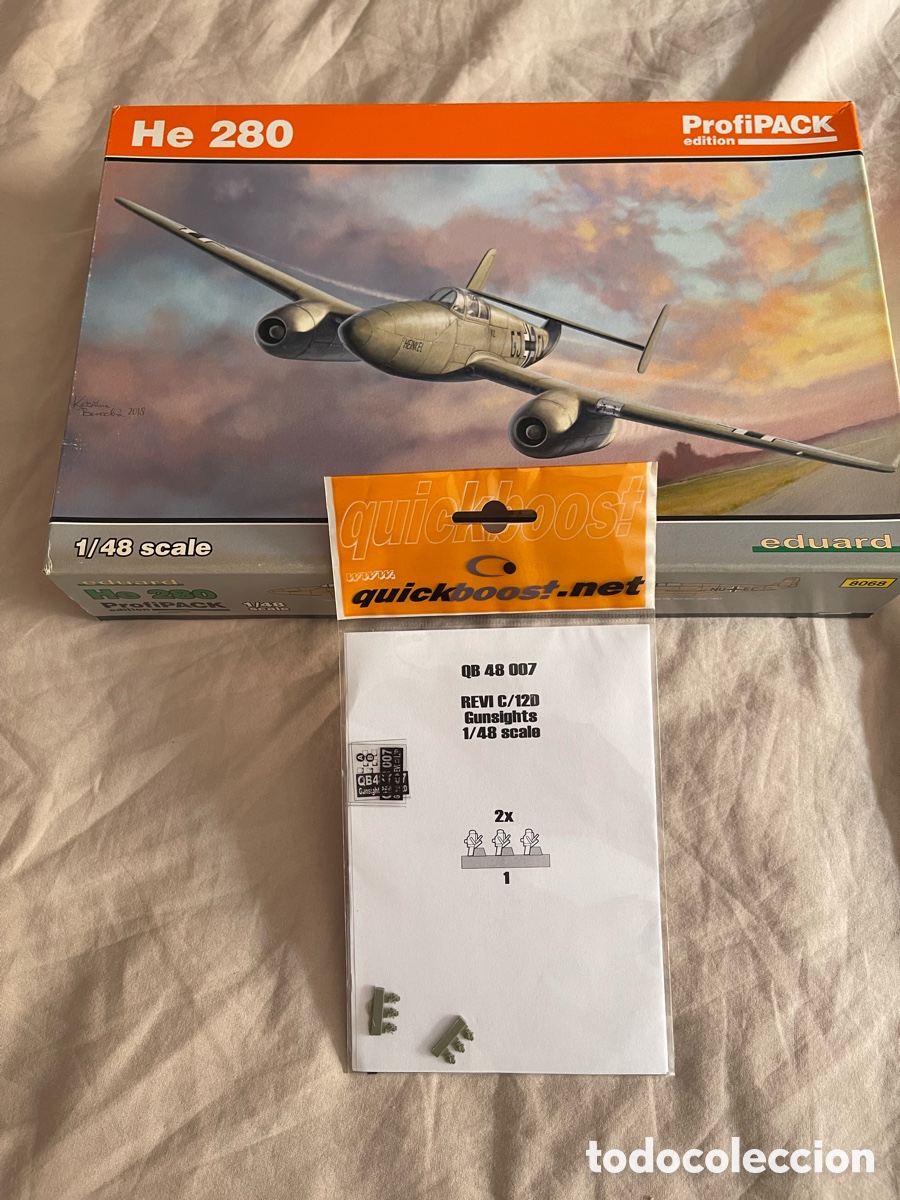 Maquetas: HEINKEL 280 1:48 EDUARD 8068 con Miras de disparo en resina maqueta avi&oacute;n