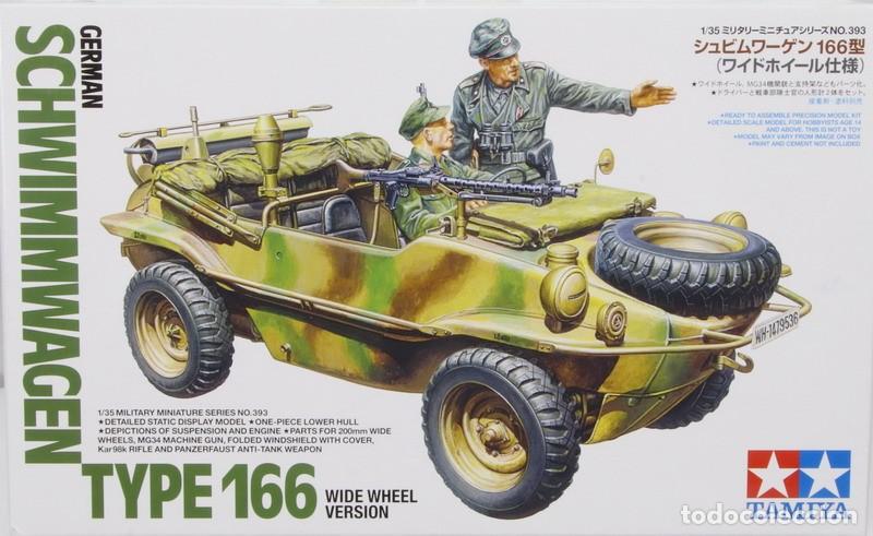 Maquetas: Maqueta vehiculo Schwimmwagen type 166 wide wheel versi&oacute;n, ref. 35393, 1/35, Tamiya