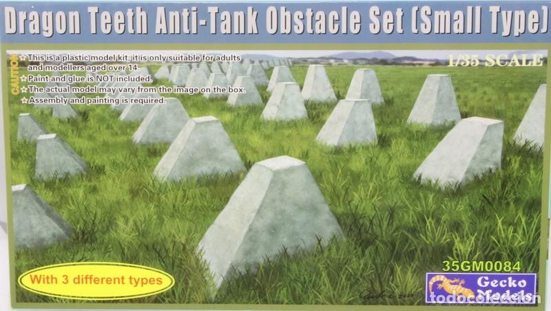 Maquetas: Maqueta accesorios Dragon teeth anti-tank obstacle, ref. 35GM0084, 1/35, Gecko Models