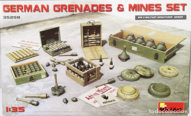 Maquetas: Maqueta accesorios German grenades & mines, ref. 35258, 1/35, Miniart