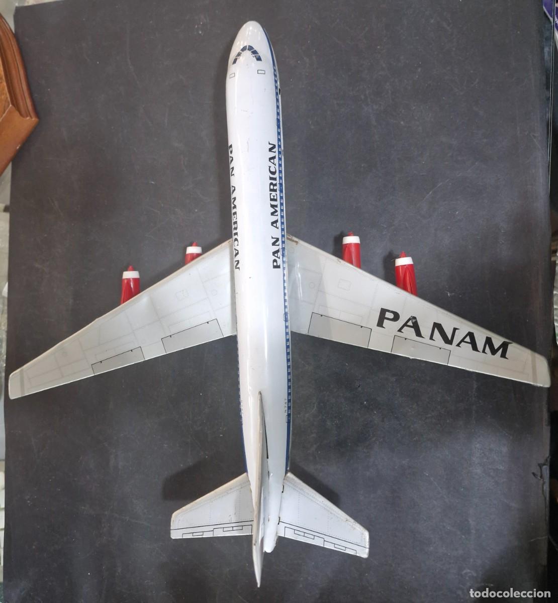 Maquetas: ANTIGUO AVION CHAPA ALPS TOY JAPAN PAN AMERICAN TECXX 502