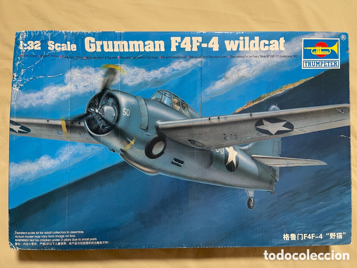 Maquetas: F4F-4 WILDCAT 1:32 TRUMPETER 02223 maqueta avi&oacute;n