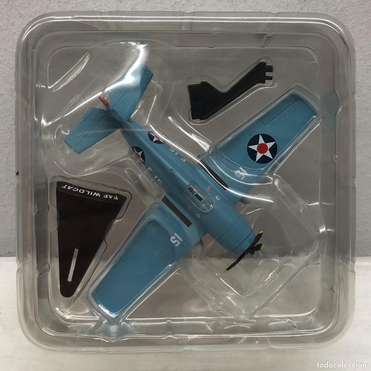 Maquetas: AVI&Oacute;N DE COMBATE - R&Eacute;PLICA DE PLOMO - GRUMMAN F4F WILDCAT - SEGUNDA GUERRA MUNDIAL / 884