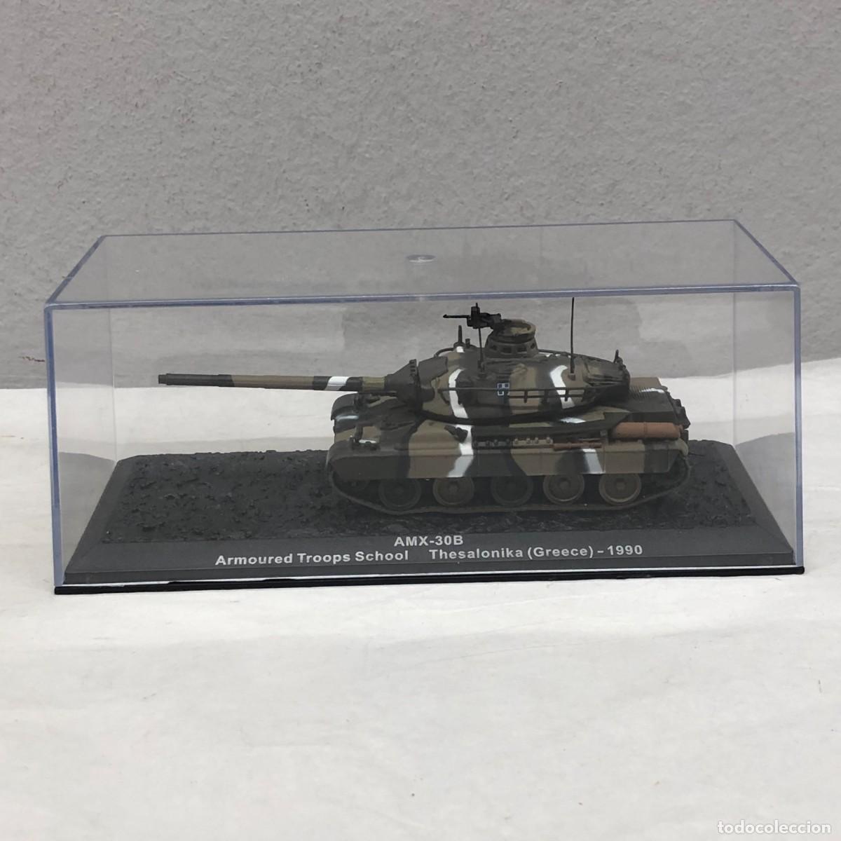 Maquetas: TANQUE EN MINIATURA - MAQUETA MILITAR - AMX-30B - ARMOURED TROOPS SCHOOL - GREECE - 1990 / 885