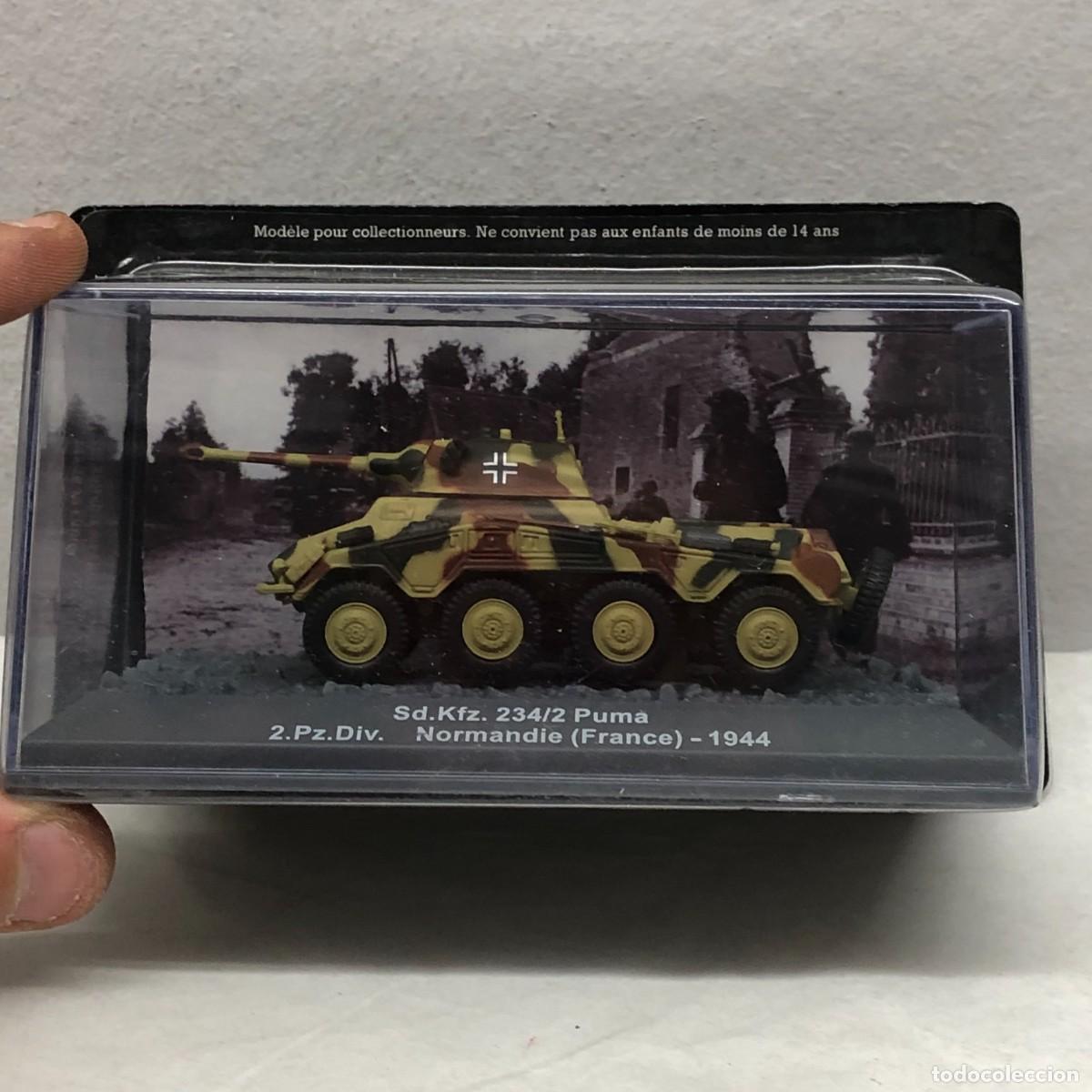 Maquetas: TANQUE EN MINIATURA - SD.KFZ. 234/2 PUMA - 2.PZ.DIV. - NORMANDIE (FRANCE) - 1944 / 939