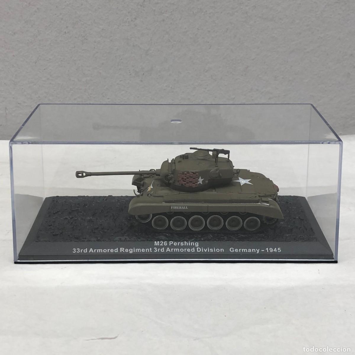Maquetas: TANQUE EN MINIATURA - M26 PERSHING -33RD ARMORED REGIMENT 3RD ARMORED DIVISION -GERMANY - 1945 / 962
