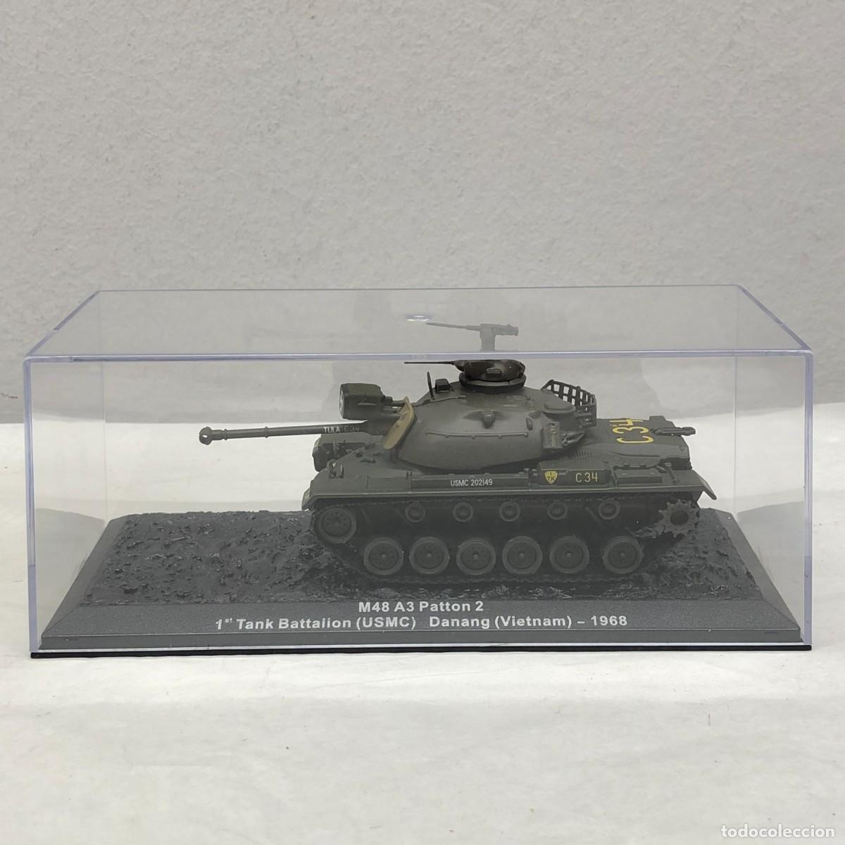 Maquetas: TANQUE EN MINIATURA - M48 A3 PATTON 2 - 1ST TANK BATTALION (USMC) - DANANG (VIETNAM) - 1968 / 968