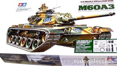 Maquetas: TAMIYA - American MBT M60A3/105mm gun (Limited Re-Release) INCLUIDO SET ACCESORIOS MODERN 1/35 35140