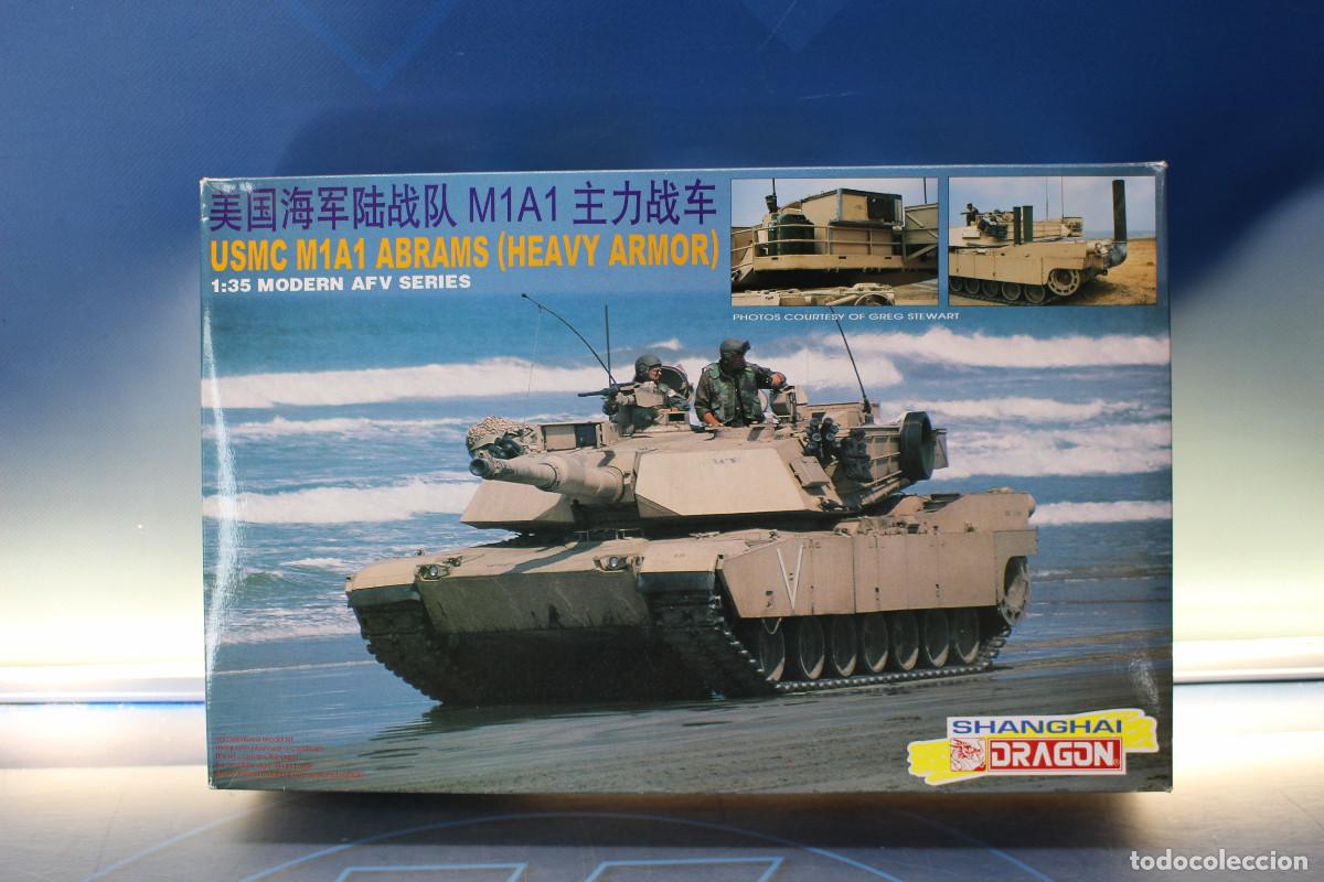 Maquetas: Shanghai Dragon 3531, U.S.M.C. M1A1 Abrams (Heavy Armor). Tanque, carro de combate. 1/35.