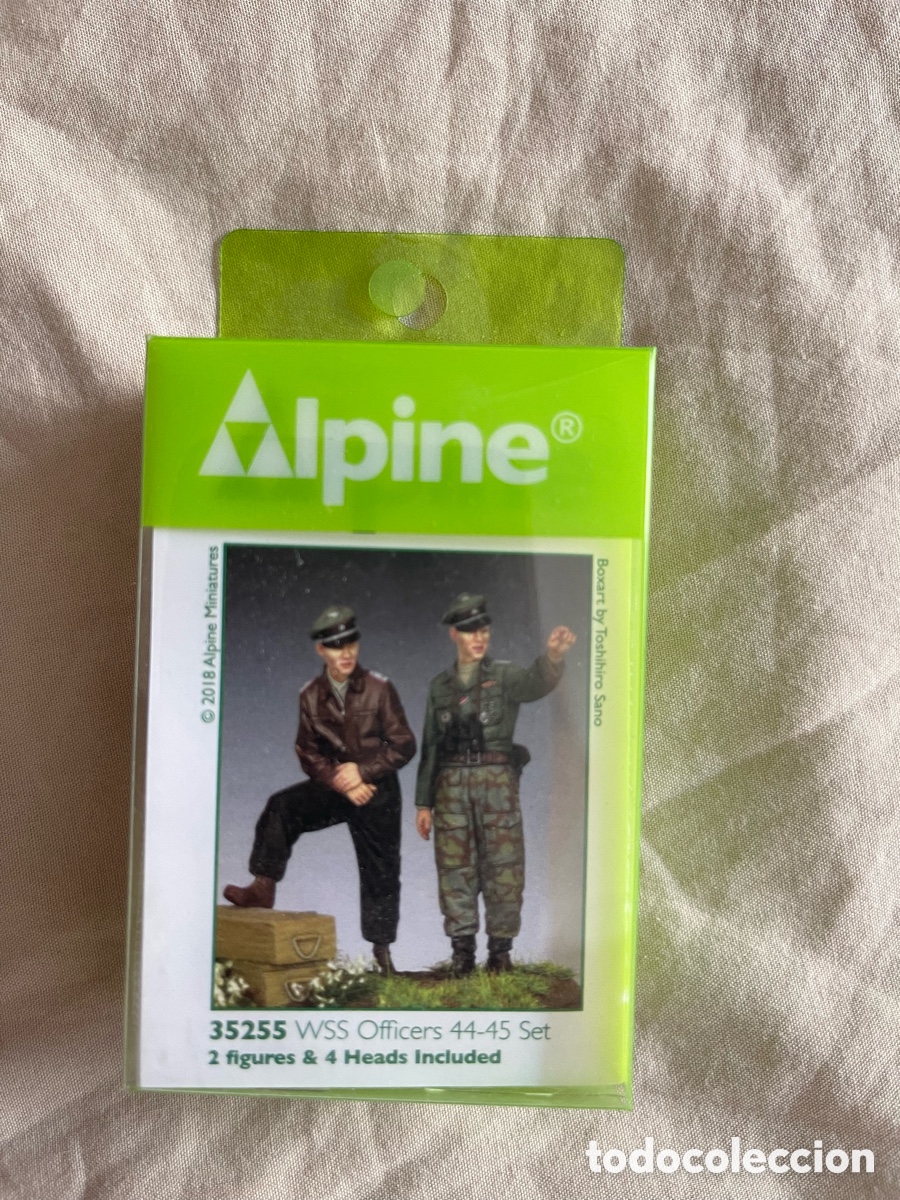 Maquetas: WAFFEN SS Officers 44/45 Set 2 figuras 4 cabezas 1:35 ALPINE 35255 maqueta figura carro