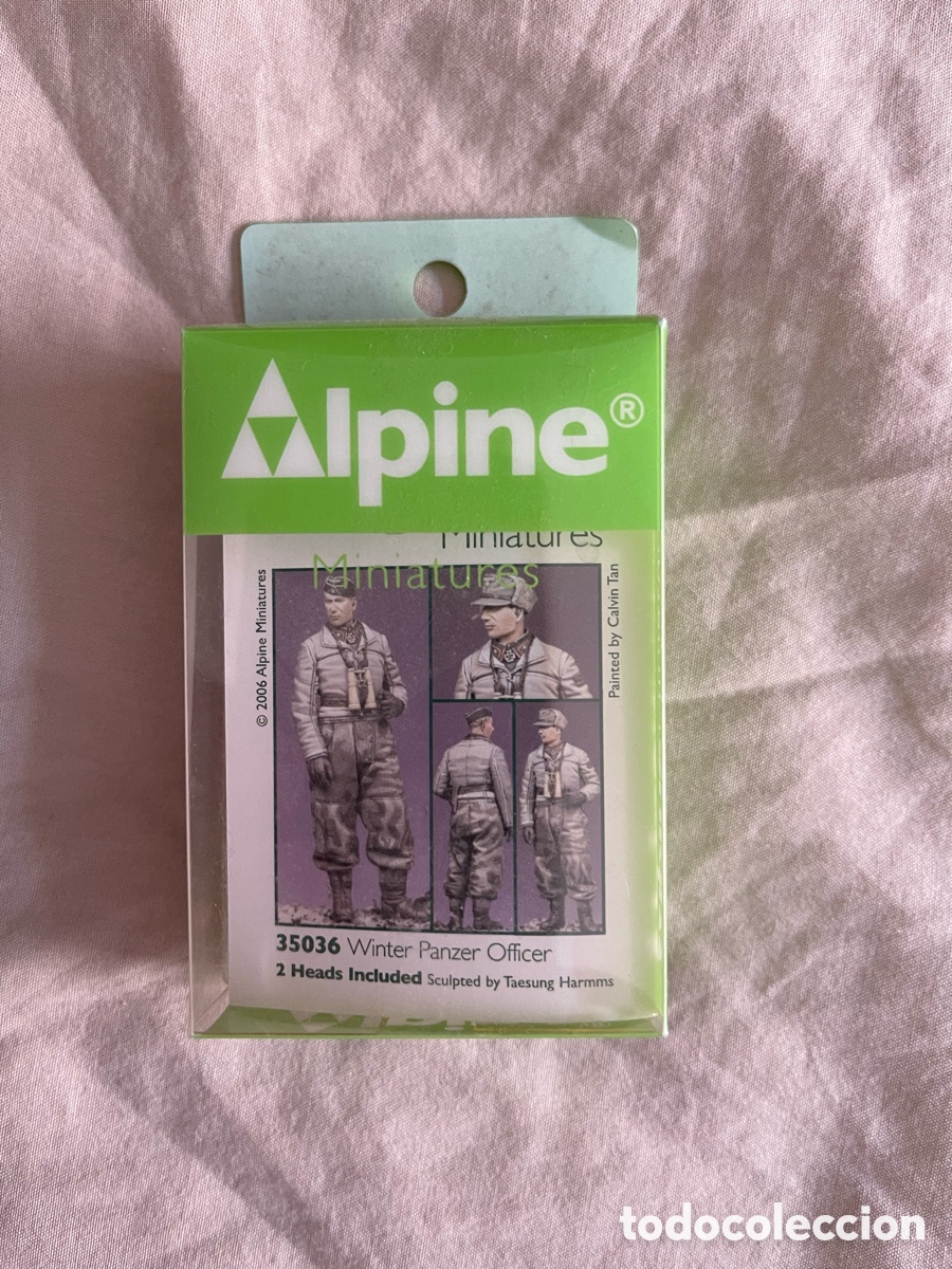 Maquetas: Winter Panzer Officer 1 figura 2 cabezas 1:35 ALPINE 35036