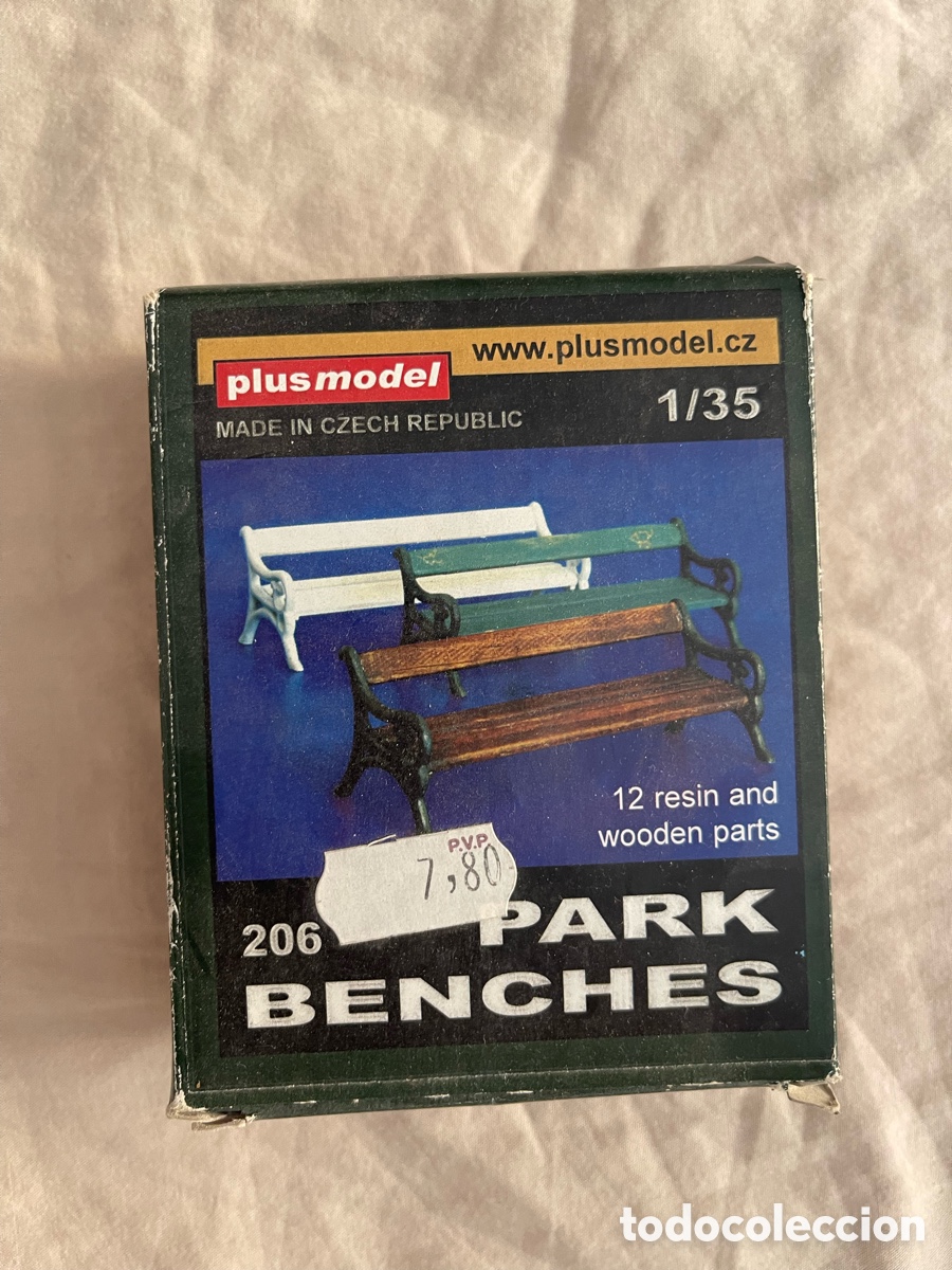 Maquetas: Park Benches 1:35 PLUS MODEL 206 maqueta diorama carro figura tanque