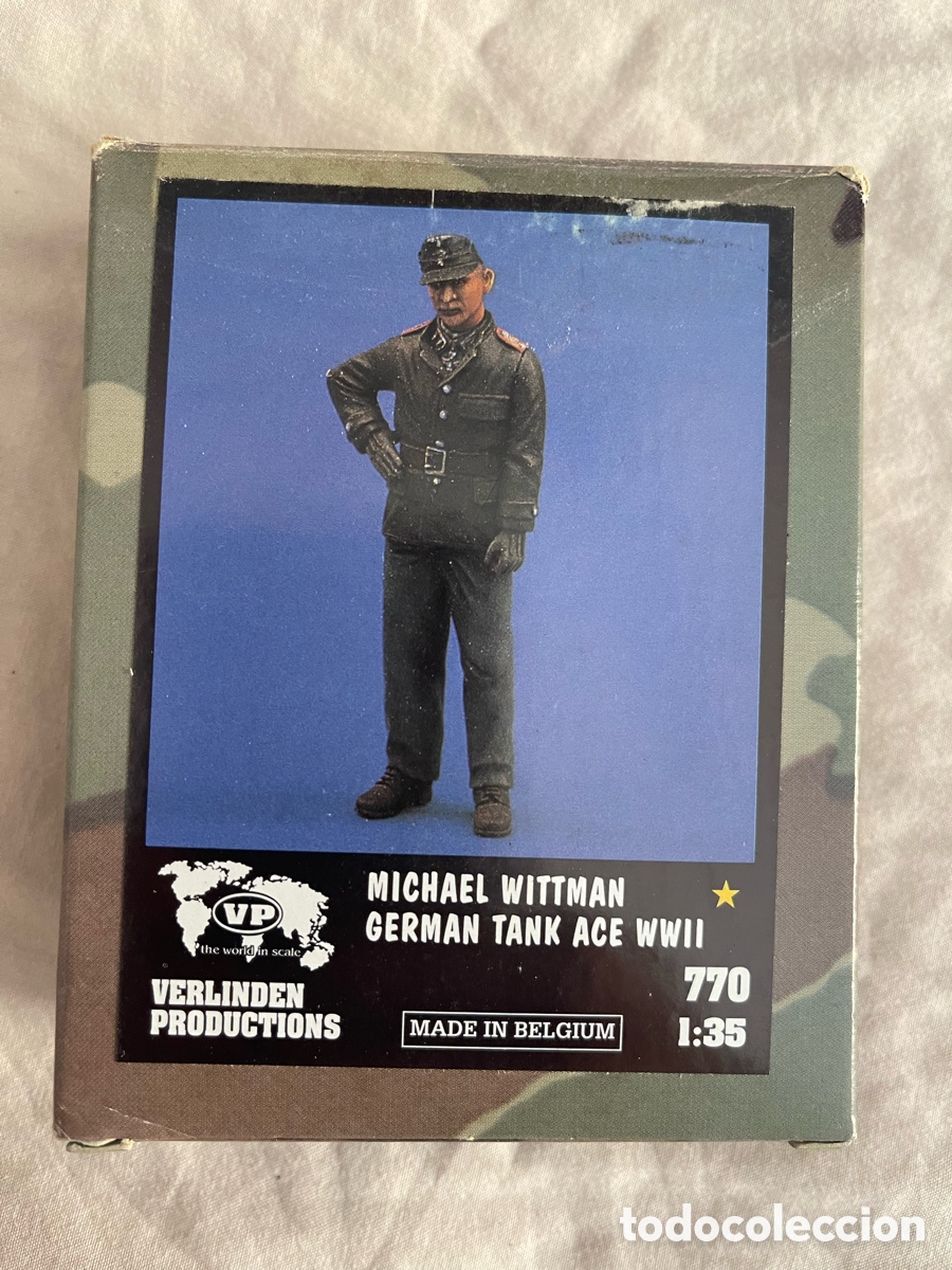 Maquetas: Michael Wittman Germ&aacute;n Tank Ace WWII 1:35 VERLINDEN 770 maqueta figura tanquista carro