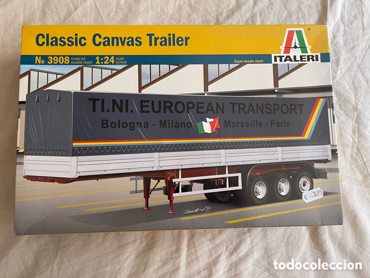 Maquetas: Classic Canvas Trailer (precintado) 1:24 ITALERI 3908 maqueta cami&oacute;n remolque