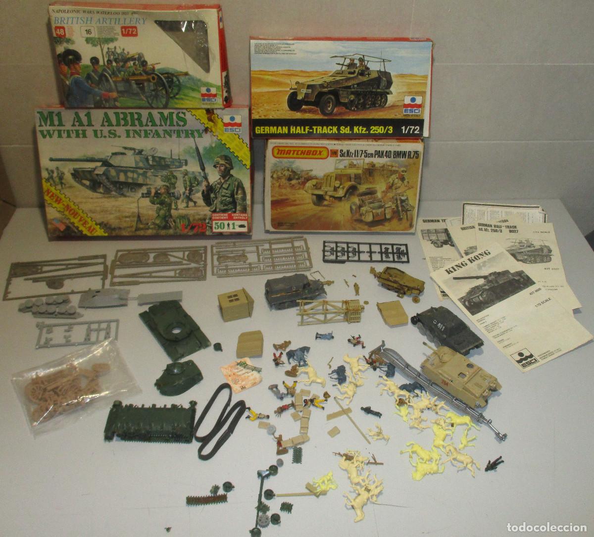 Maquetas: lote maquetas incompletas y soldados ESCI, MATCHBOX