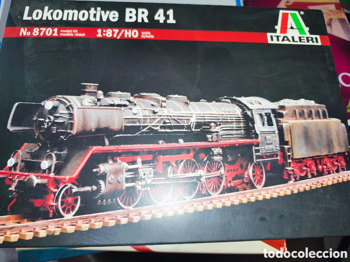 Maquetas: maqueta de pl&aacute;stico para montar de la locomotora de vapor alemana BR 41 de la marca Italeri, referen