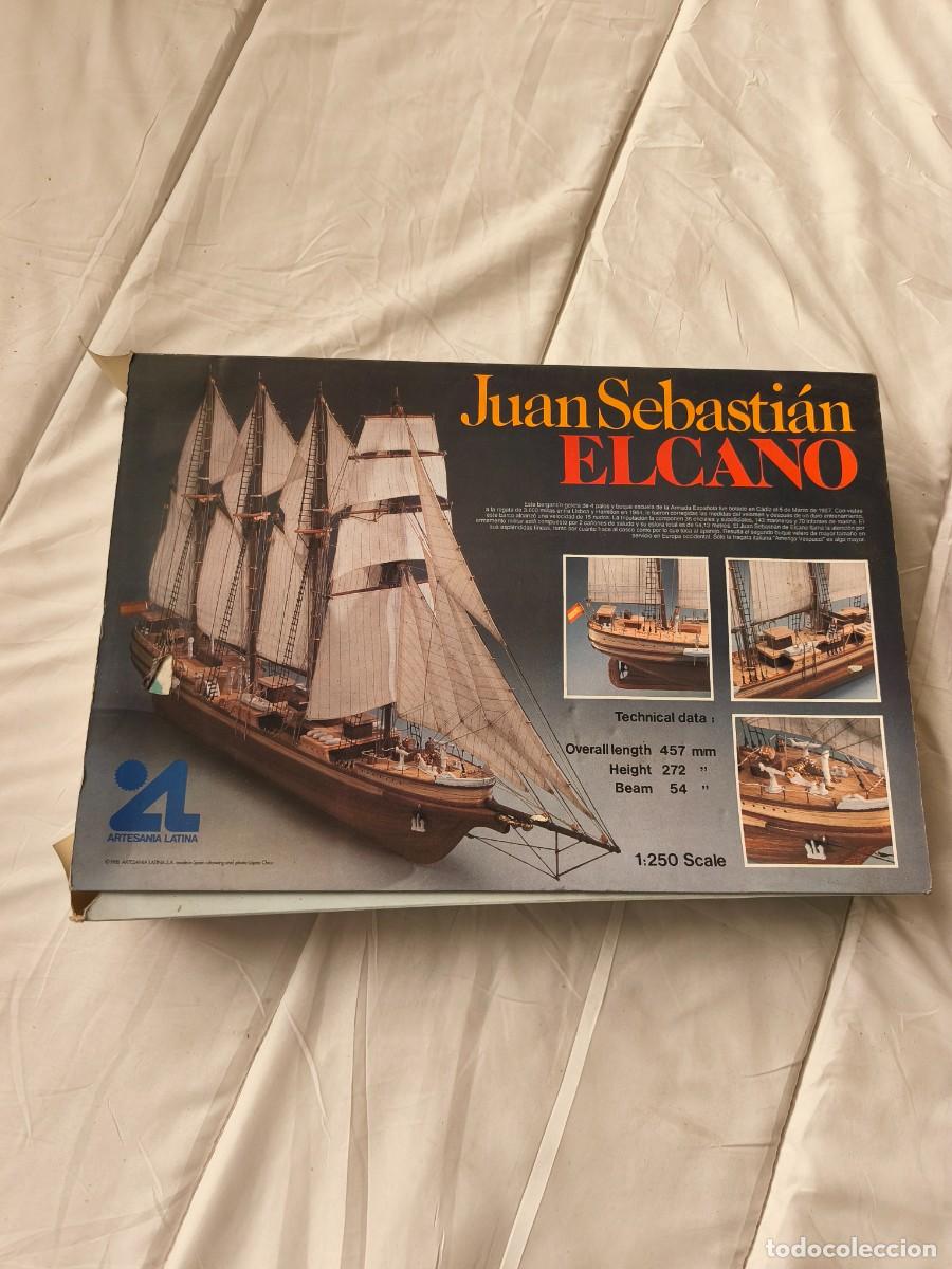 Maquetas: Juan Sebasti&aacute;n el cano . 22260 Artesan&iacute;a Latina. Vintage. kit de modelismo en madera. Caja original