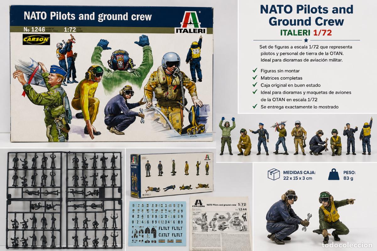 Maquetas: ITALERI 1246 NATO PILOTS AND GROUND CREW ESCALA 1/72