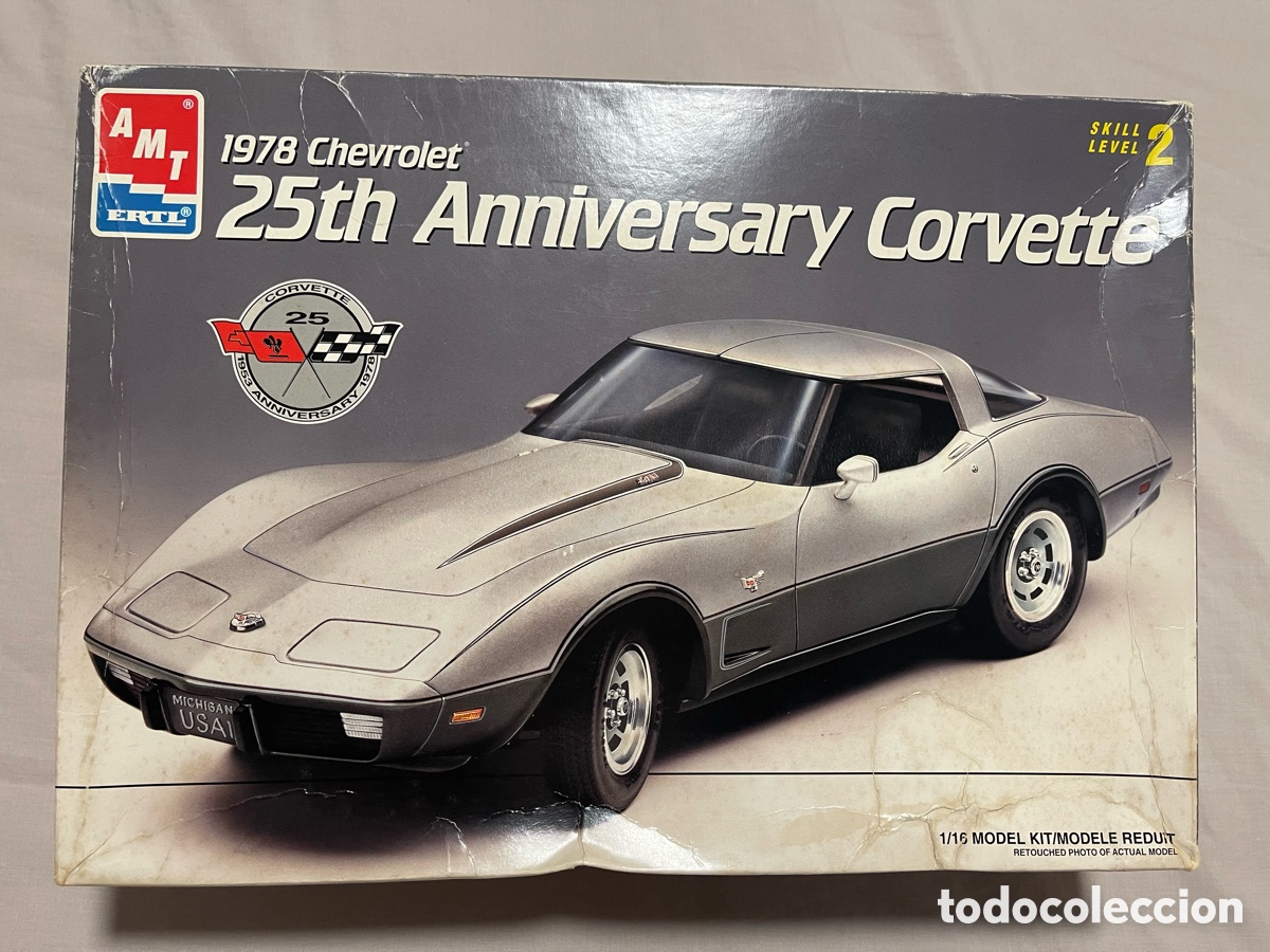 Maquetas: 25 ANNIVERSARY Corvette 1978 Chevrolet 1:16 AMT 6705 maqueta coche cl&aacute;sico