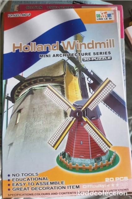 Maquetas: Molino de viento Holandes, juguete montable en carton