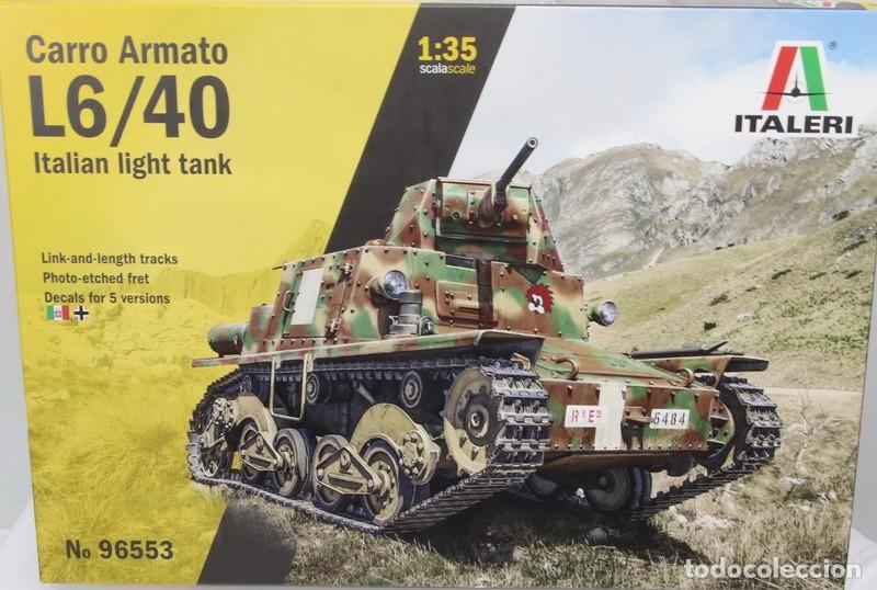 Maquetas: Maqueta carro L6/40 carro armato, Italian light tank, ref. 96553, 1/35, Italeri