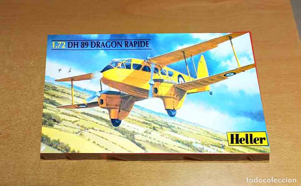 Maquetas: Maqueta del Biplano de transporte De Havilland D.H.89 Dragon Rapide de Heller a 1/72 (piezas sueltas