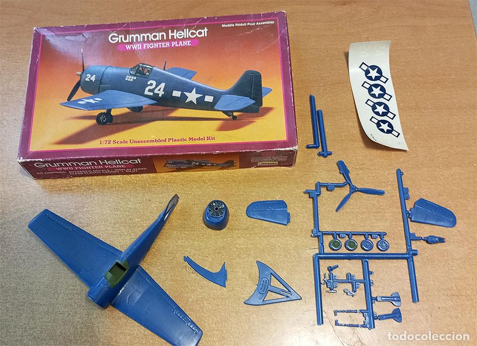 Maquetas: Maqueta del Caza Grumman F6F-5 Hellcat de Lindberg a 1/72 (semimontado y sin cabina( Ocasi&oacute;n!
