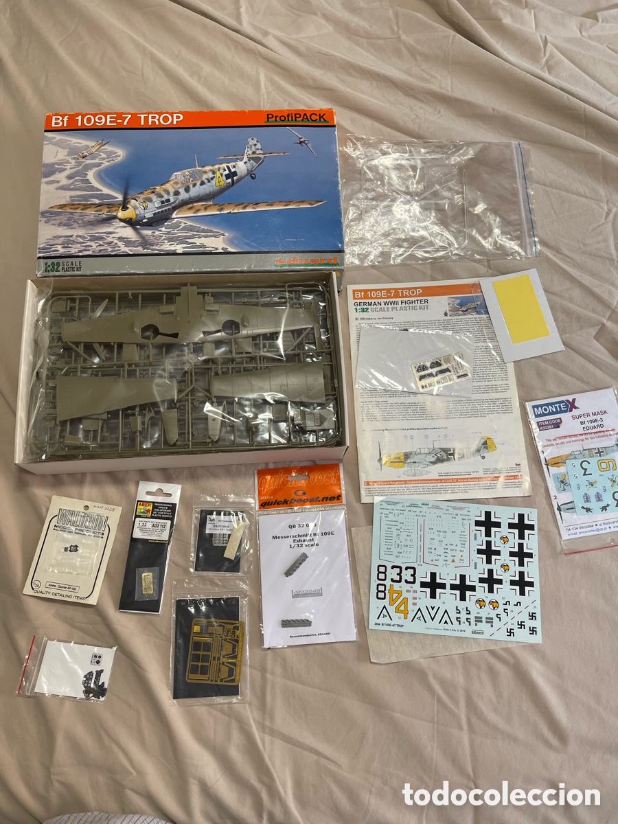 Maquetas: MESSERSCHMITT Bf 109 R-7 Trop (muchos extras) 1:32 EDUARD 3004 maqueta avi&oacute;n