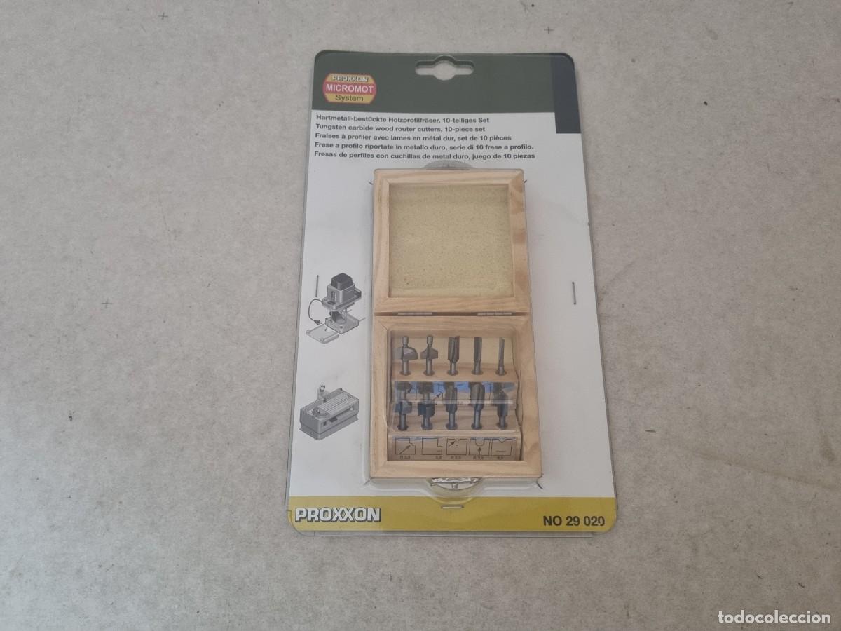 Maquetas: Juego o blister con caja de fresas de perfil con cuchillas de metal duro para modelismo o maqueterin
