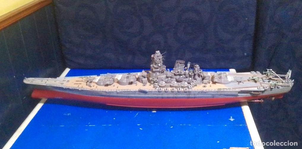 Maquetas: maqueta acorazado Yamato segunda guerra mundial, escala 1/350 75 cm.