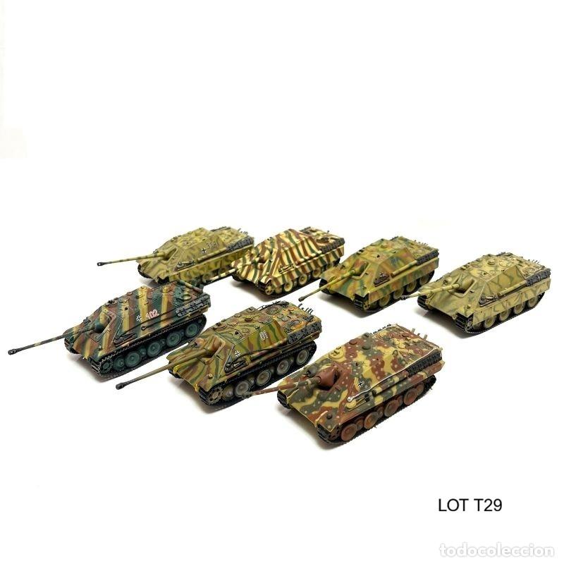 Maquetas: LOT T29 SET 7 TANQUES 2&ordf; GUERRA MUNDIAL 1:72 Dragon Armor. 7 Sd.Kfz.173 Jagdpanther 1 Altaya, 1 Easy