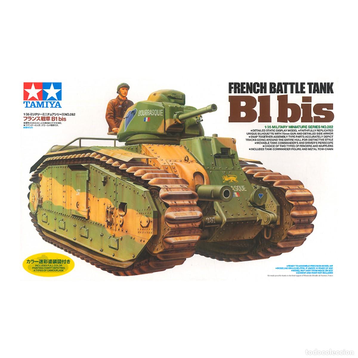 Maquetas: Maqueta Blindado pesado franc&eacute;s Escala 1/35 Char B1 Bis TAMIYA