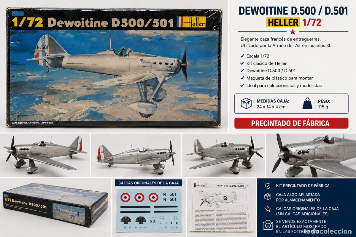 Maquetas: MAQUETA HELLER 209 DEWOITINE D.500 / D.501 ESCALA 1/72