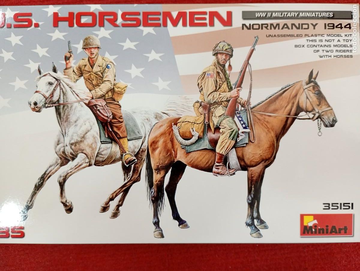 Maquetas: Maqueta Miniart Escala 1/35 U.S. Horsemen. Normandy 1944