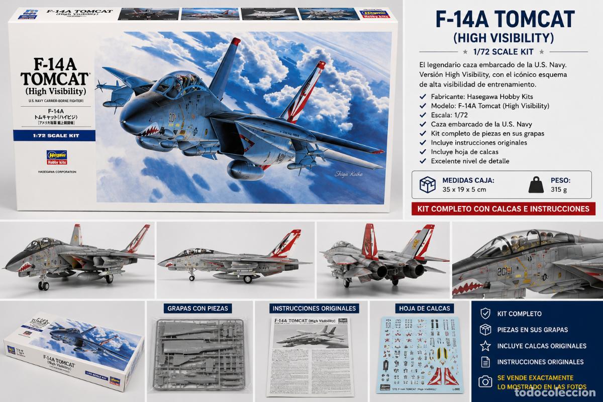 Maquetas: MAQUETA HASEGAWA 00533 F-14A TOMCAT ESCALA 1/72