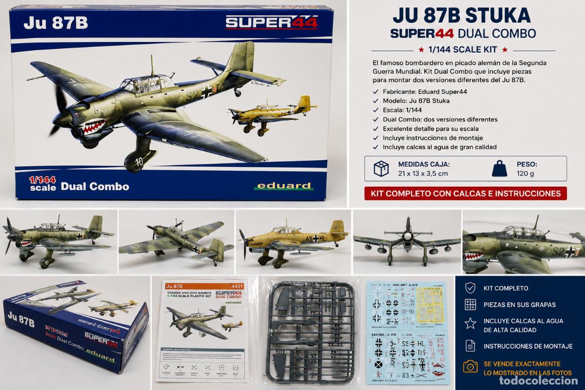 Maquetas: MAQUETA EDUARD 4431 JU 87B STUKA DUAL COMBO ESCALA 1/144