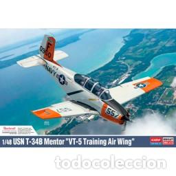 Maquetas: Maqueta Academy Avi&oacute;n USN T-34B Mentor VT-5 Training Air Wing Escala 1/48
