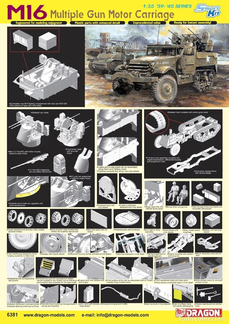 Maquetas: DRAGON - M16 Multiple Gun Motor Carriage 1/35 6381 - Foto 2