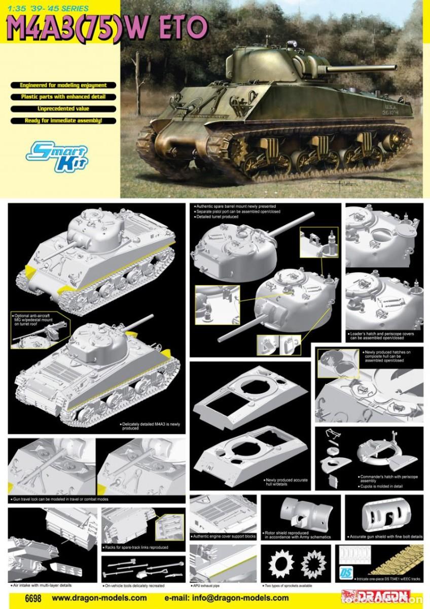 Maquetas: DRAGON - M4A3(75)W ETO - Smart Kit 1/35 6698 - Foto 7
