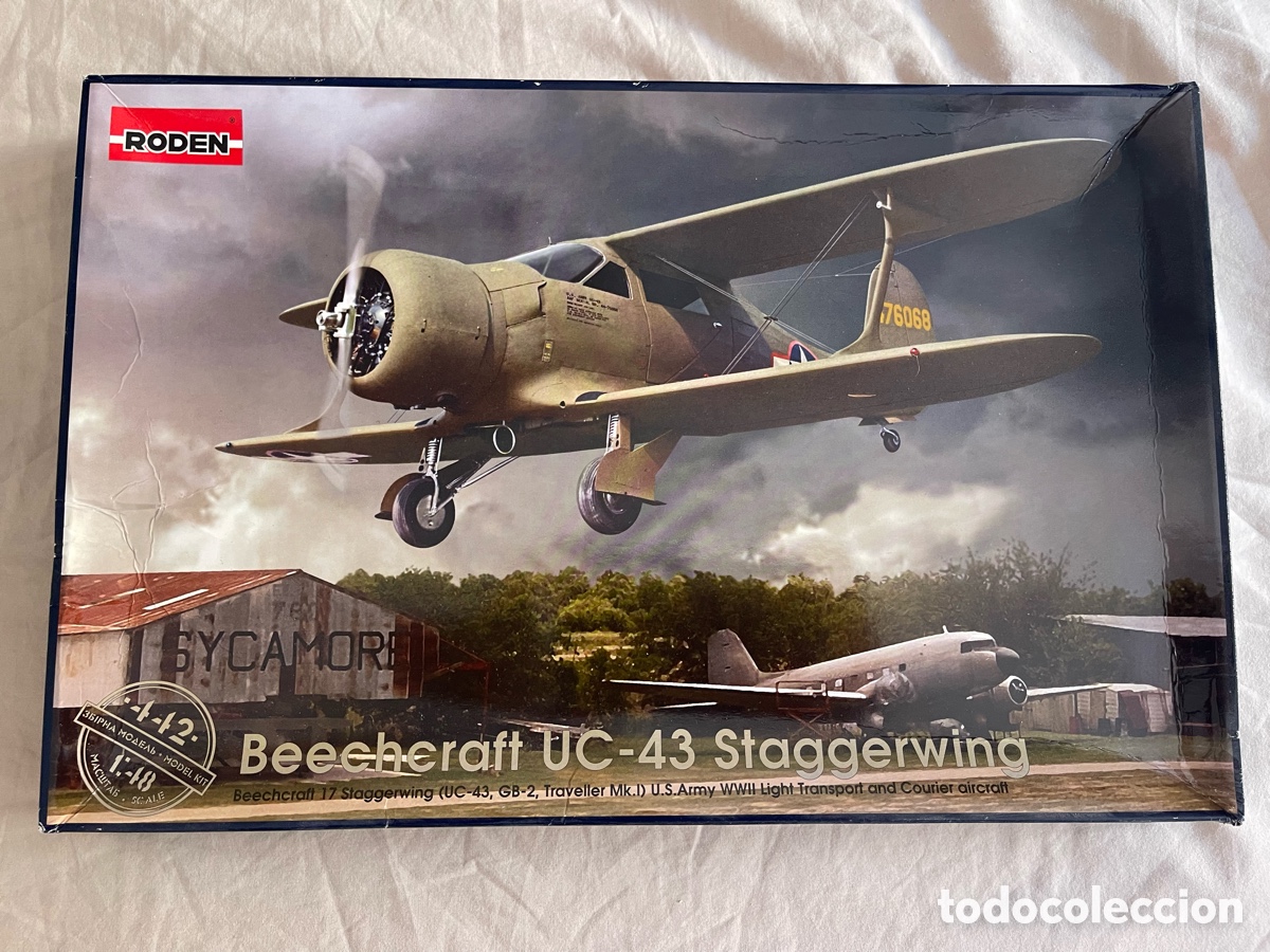 Maquetas: Beechcraft UC-43 1:48 RODEN 442 maqueta avi&oacute;n