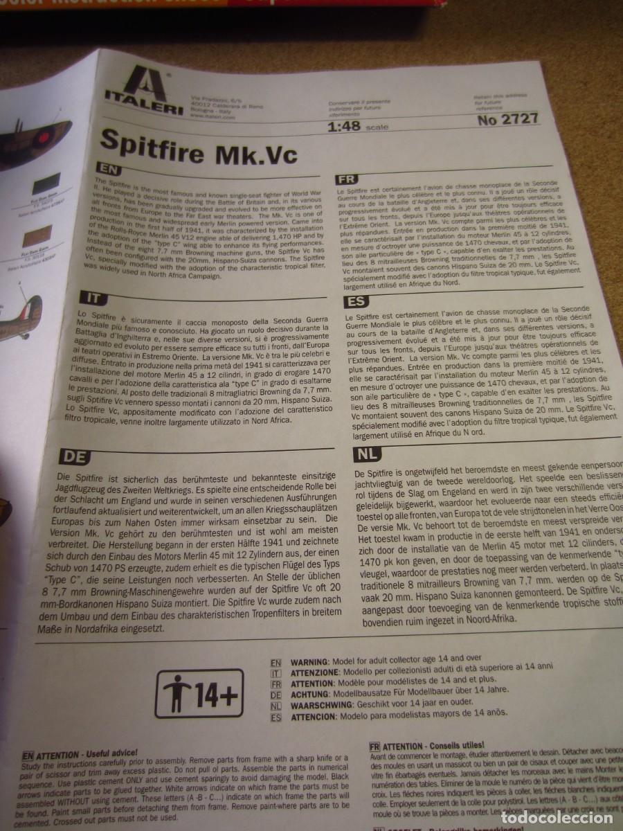 Maquetas: Maqueta Spitfire Mk. Vc (Italeri Ref. 2727) - Foto 7