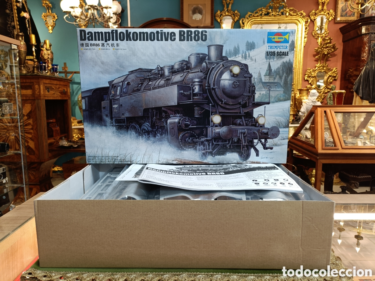 Maquetas: Esta es una maqueta de pl&aacute;stico para montar de la locomotora de vapor alemana BR86 a escala 1/35.