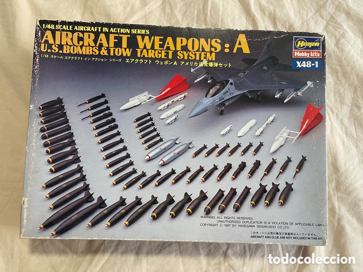 Maquetas: AIRCRAFT WEAPONS: A US Bombs Tow Target Sistems 1:48 HASEGAWA X48-1 maqueta avi&oacute;n