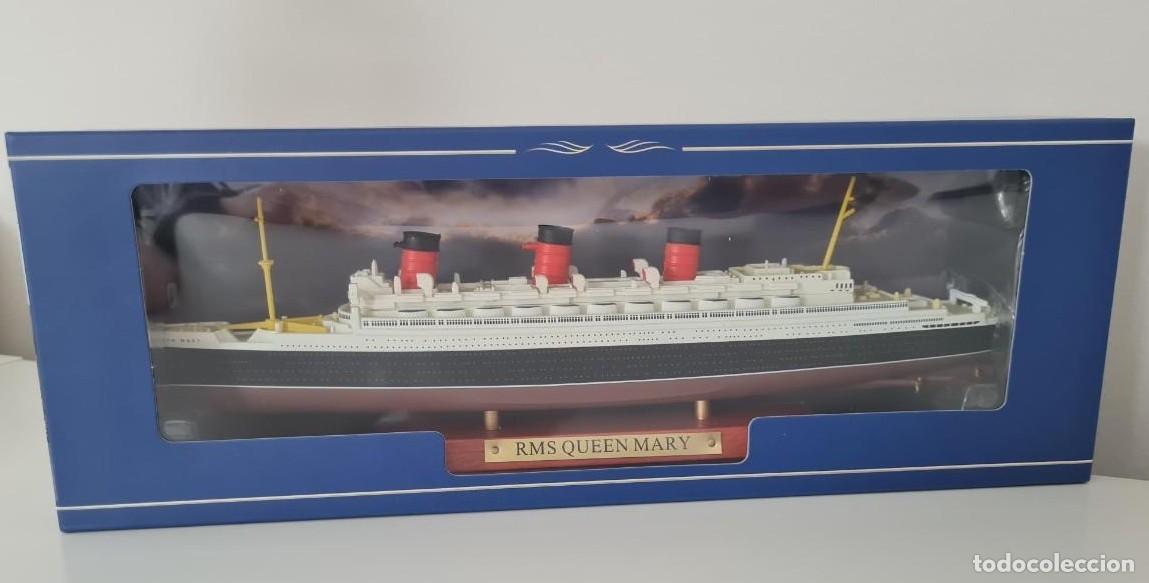 Maquetas: Barco Transatl&aacute;ntico RMS QUEEN MARY de metal escala 1:1250 Nuevo a estrenar en caja Atlas titanic